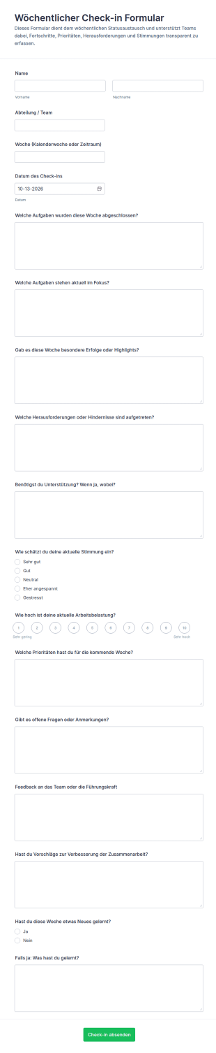 Wochenrückblick Umfrage