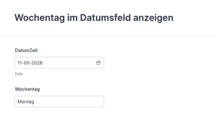 Wochentag Anzeigen