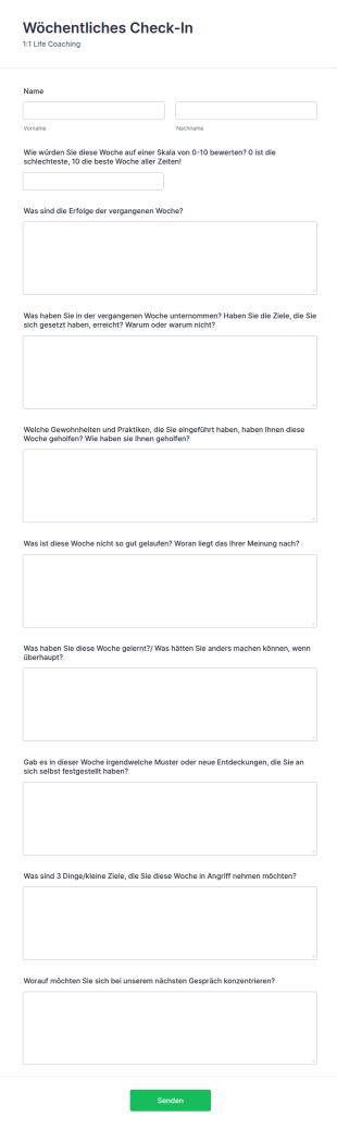 Wöchentliches Check In