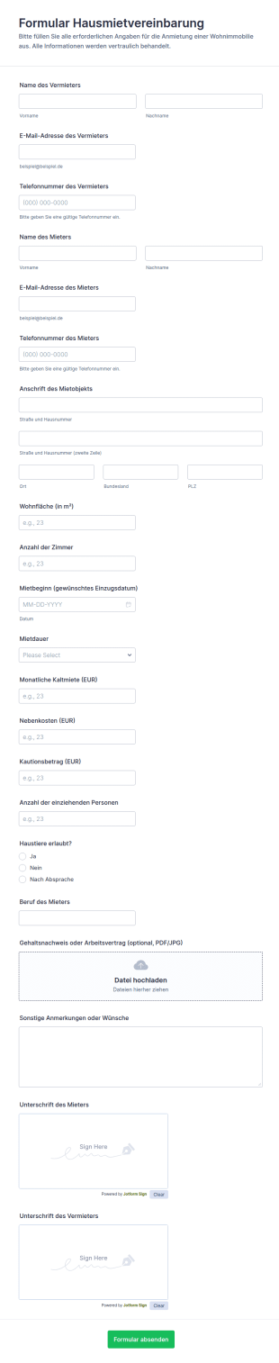 Wohnraummietvertrag