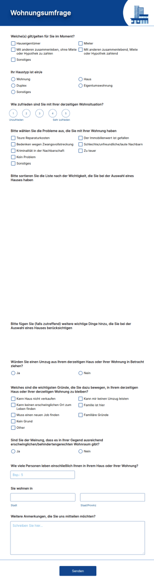 Wohnungsumfrage