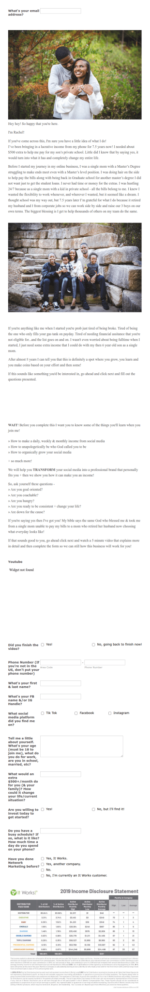 Work From Phone Form Template