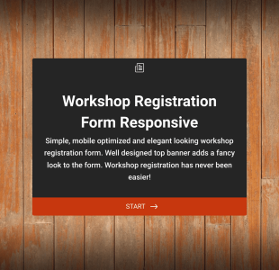 Responsive Workshop Registration Form Template
