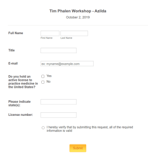 Workshop Sign In Form Template