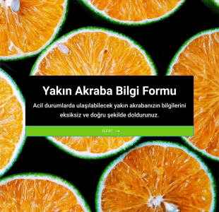Yakın Akraba Bilgi Form Şablonu