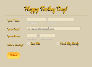 Yay It S Turkey Day Form Template