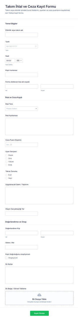 Yedekleme Ve Çekilme Form Şablonu