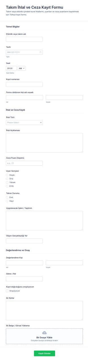 Yedekleme Ve Çekilme Form Şablonu