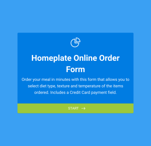 Yemek Sipariş Form Template