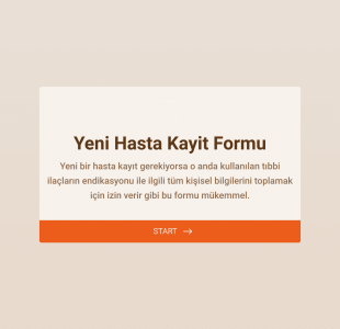 Yeni Hasta Kayıt Form Template