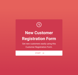 Yeni Müşteri Kayıt Form Template