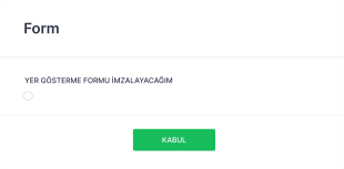 Yer Gösterme Form Template