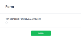 Yer Gösterme Form Şablonu