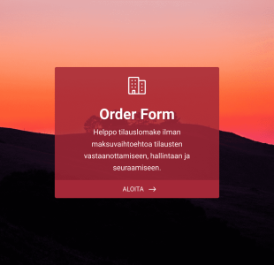 Yksinkertainen Tilauskaavake Form Template