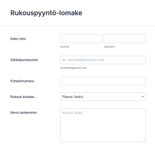 Yksityinen Rukouspyyntö Lomake