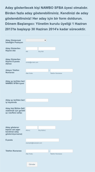 Yonetim Kurulu Aday Gosterme Form Şablonu