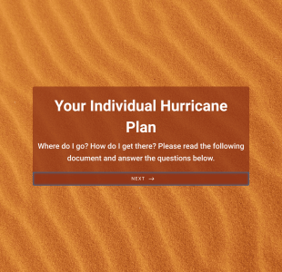 Individual Hurricane Plan Form Template