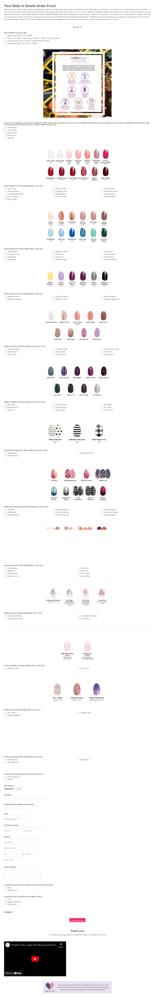 Your Nails In Details Fall Pre Order Form! Form Template