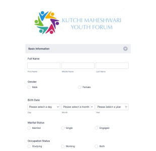 Youth Forum Membership Form Template