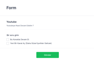 Youtubeye Nasıl Devam Edelim Form Şablonu