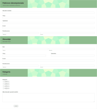 Yrityksen Palkintoäänestys Lomake Form Template