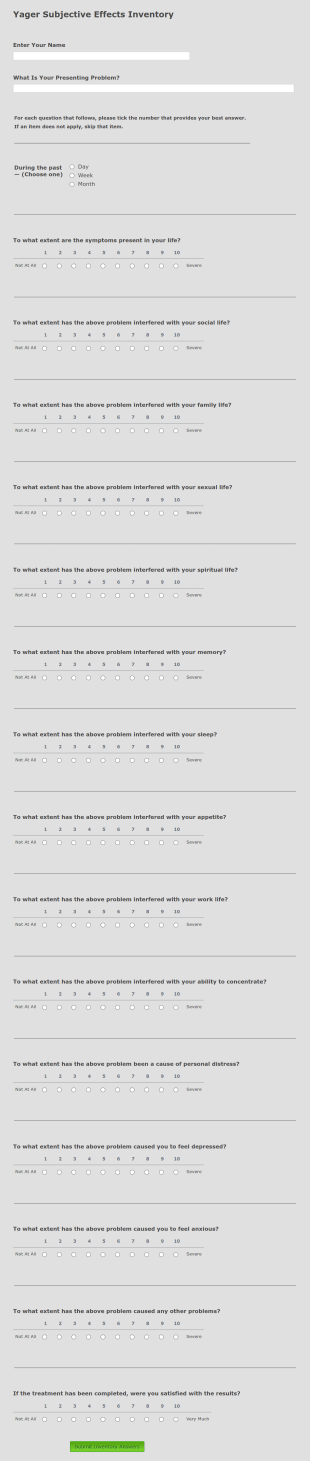 Mental Health Survey Form Template
