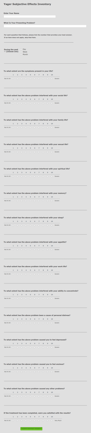 Mental Health Survey Form Template