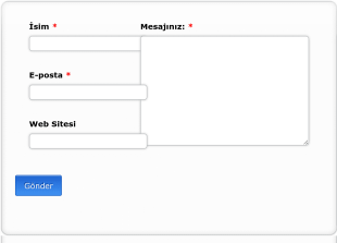 Yuvarlak Temalı Iletişim Form Template