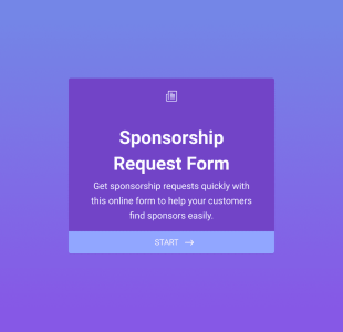 Захтев за спонзорство Form Template