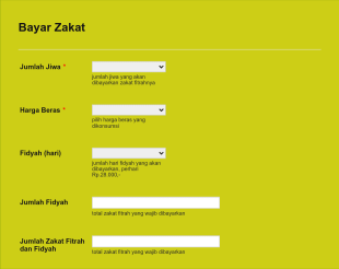 Zakat Fitrah Kota Batam Form Template