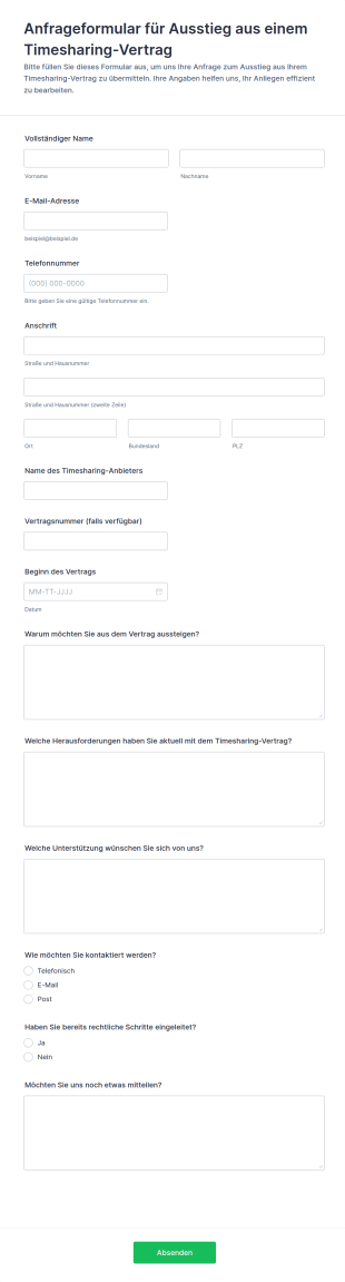 Zeitplan Für Den Austritt Aus Der Eigentumswohnung Umfrage