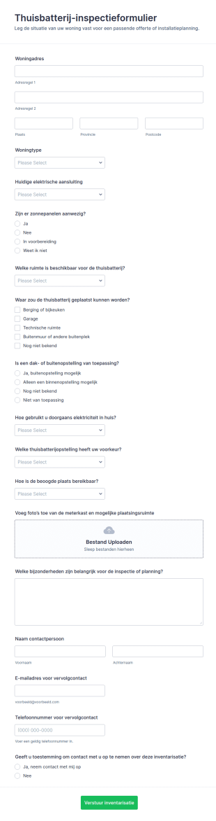 Zonnebatterij Locatieonderzoek Survey
