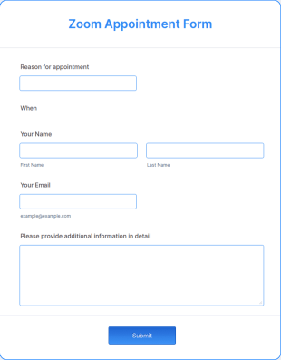Zoom Appointment Form Template