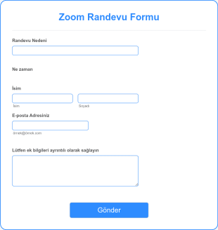 Zoom Randevu Form Template