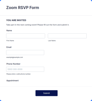 Zoom RSVP Form Template