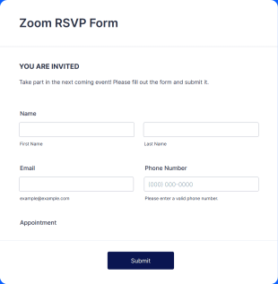 Zoom RSVP Form Template