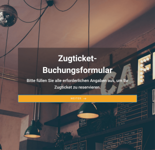 Zugticket Buchungsformular
