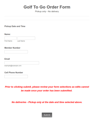 Zz Golf Togo Form Template