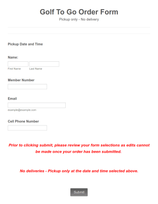 Zz Golf Togo Form Template