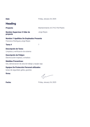 Job Hazard Analysis PDF Template