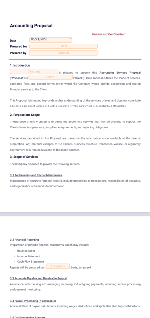 Accounting Proposal Template - PDF Templates