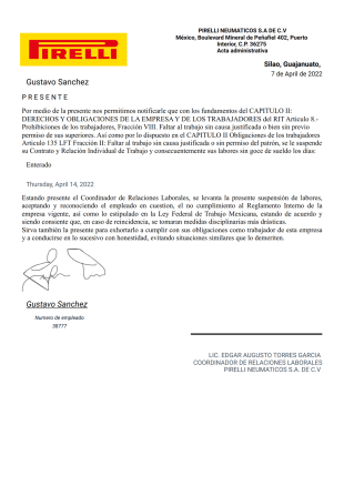 Acta Administrativa Plantilla PDF