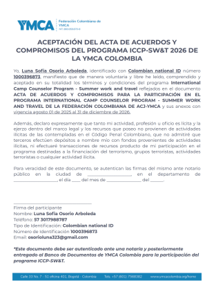 Acta De Acuerdos 2026 Plantilla PDF
