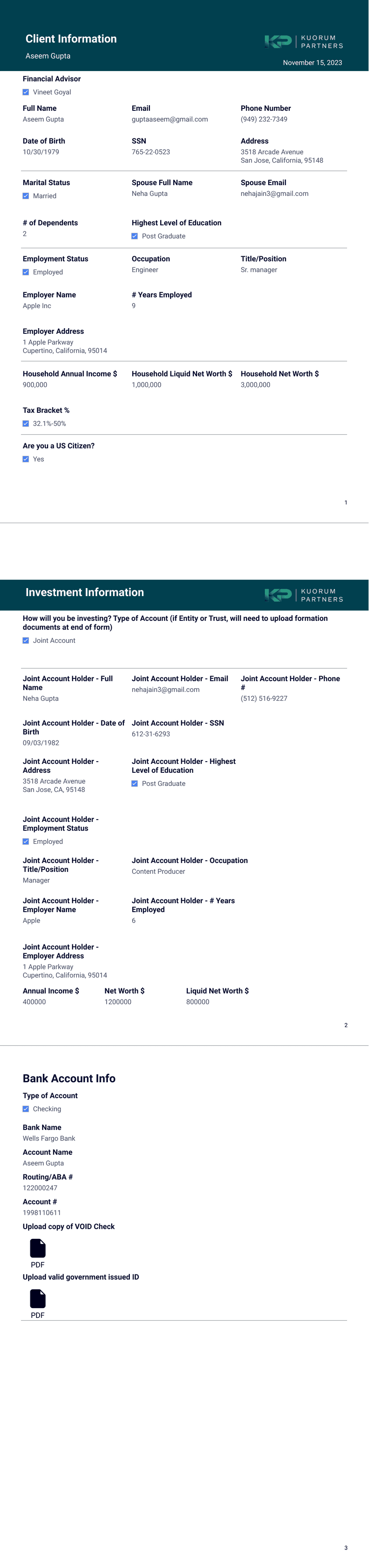 Alt Invest - Client Info v08212025 PDF Template | Jotform