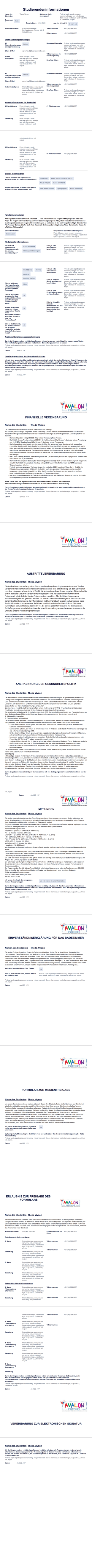 Anmeldeformulare PDF-Vorlage