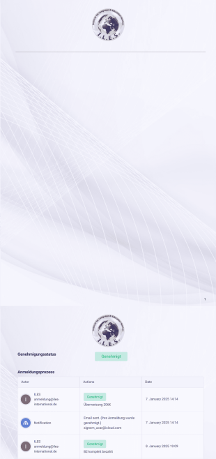 Anmeldung Kurs - PDF Templates