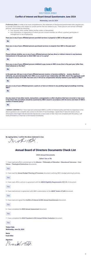 Annual Meeting Forms PDF Template