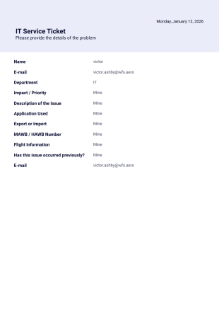 Application Support - PDF Templates