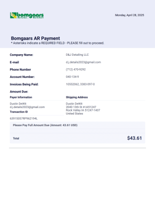 AR-Payment PDF Template