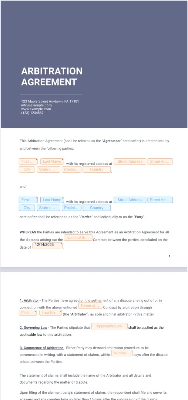 Arbitration Agreement